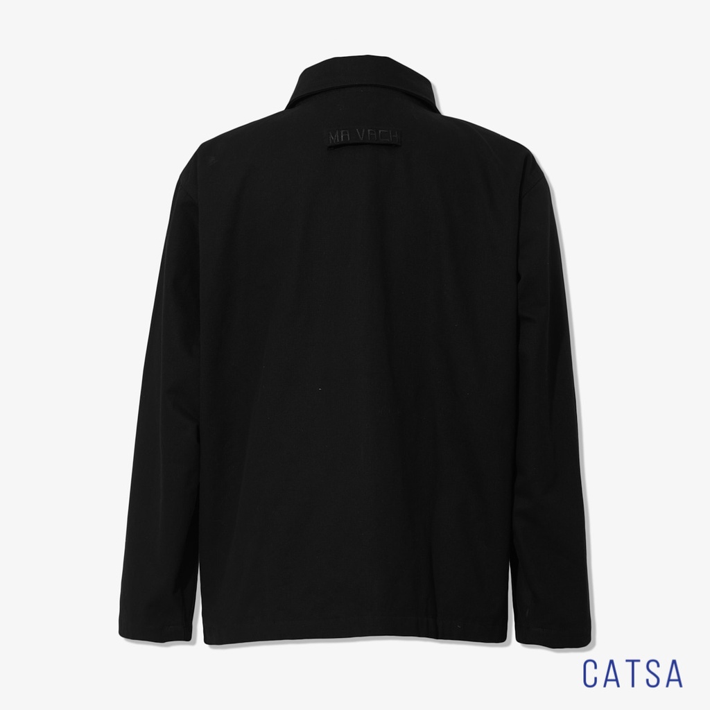 Áo khoác kaki đen, trắng AI ĐÂY chất kaki mềm mại 2 lớp, thoái mái, thấm hút mồ hôi CATSA AKJ045 - AKJ046