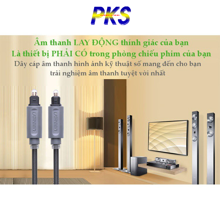 Dây audio quang Optical 3 mét Ugreen 10771 cao cấp
