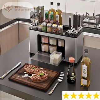 ⚜️Phong Cách Châu Âu⚜️Kệ gia vị đa năng - Hộp đựng muỗng đũa cao cấp Inox SUS304 đa năng