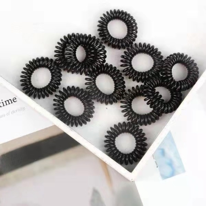 Dây Buộc Tóc Cao Su Màu Đen Thời Trang Phong Cách Hàn Quốc Cho Nữ