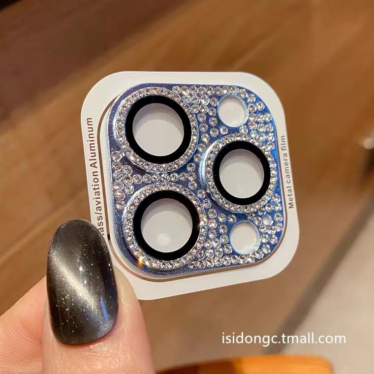 Miếng Dán Bảo Vệ Ống Kính Máy Ảnh Đính Kim Cương Lấp Lánh Sang Trọng Cho iPhone 14 13 Pro Max 11 12 XS X