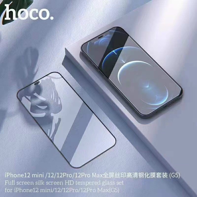 Kính cường lực Hoco G5 6.1inch sử dụng dành cho dòng iPhone 12/12Pro, chống bám vân tay, độ cảm ứng cao, bảo vệ màn hình