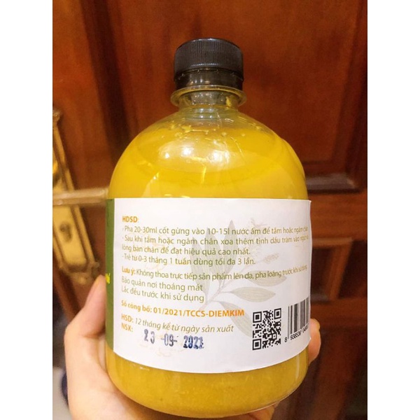 Cốt gừng tràm khuynh diệp pha tắm cho bé chai 500ml