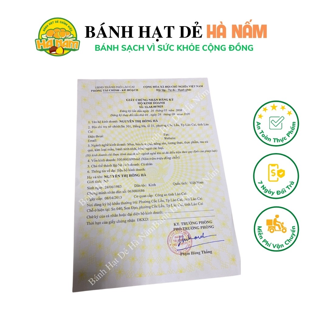 Bánh Hạt Dẻ chính hiệu Hà Nấm