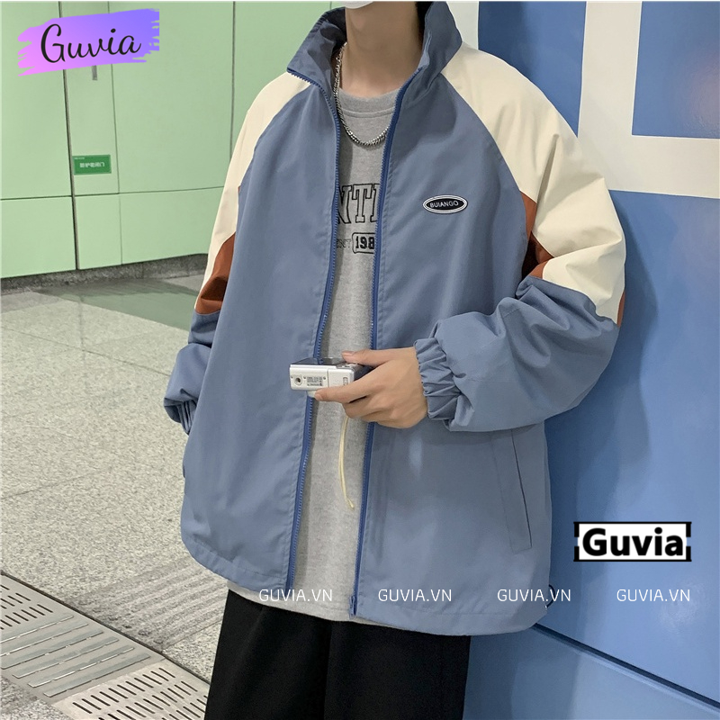 Áo Khoác Bomber Dù PHỐI MÀU Nam Nữ Form Rộng 2 Lớp, Áo Khoác Áo Gió Bomber Bóng Chày Chống Nắng Thời Trang GUVIA
