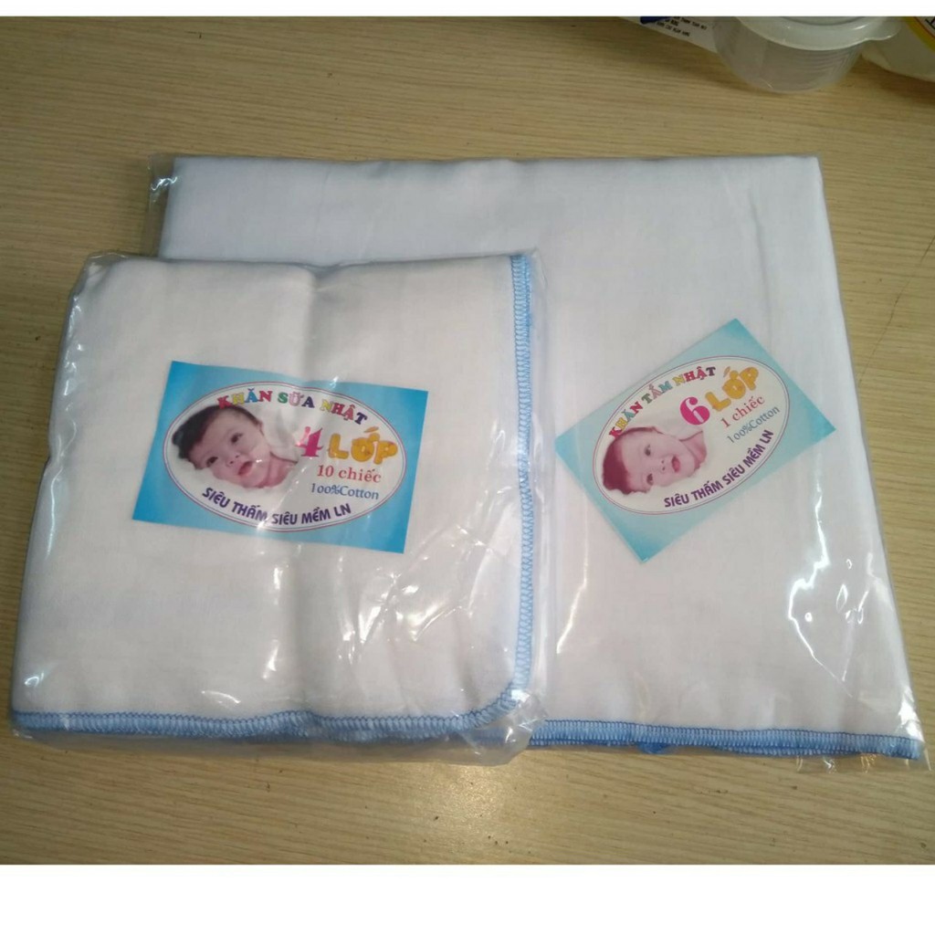 Khăn tắm xô xuất Nhật 4 lớp mềm mại cho bé sơ sinh