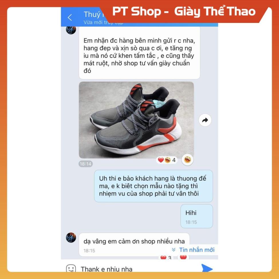 [FreeShip+Giá Hủy Diệt] Giầy Alphabounce xịn sò Full phụ kiện, Giày Sneaker Alphabounce 2020 xám đỏ , Hót trend