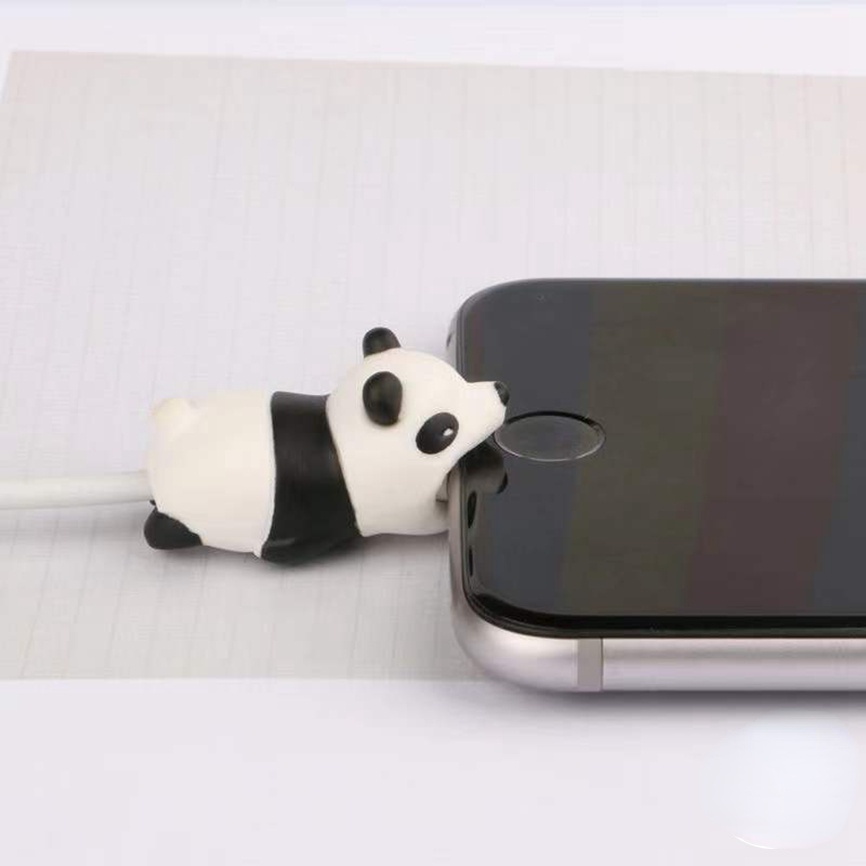 1 Phụ Kiện Bảo Vệ Dây Cáp Iphone Hình Động Vật Dễ Thương