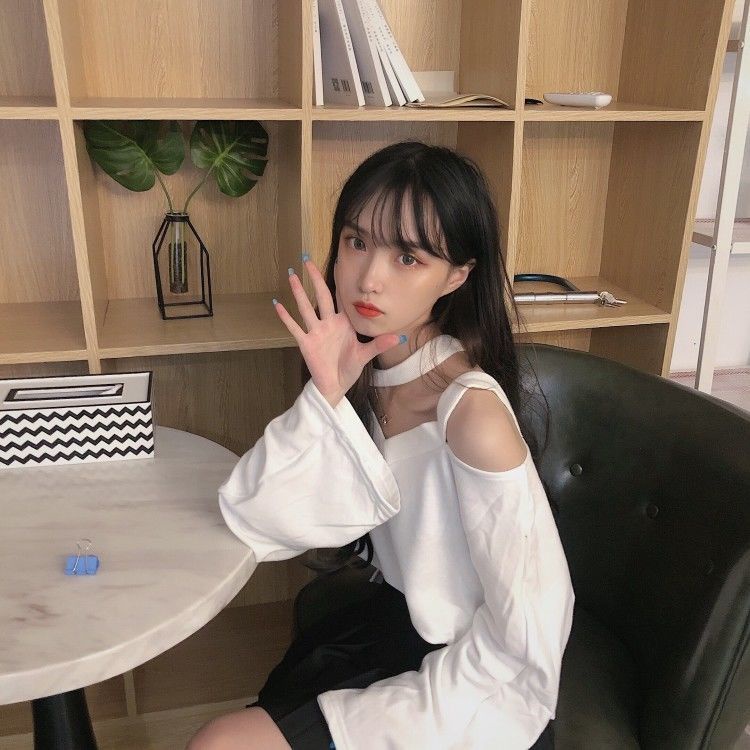 Áo Thun Khoét Vai Màu Trơn Phong Cách Hàn Quốc Thời Trang Mùa Hè Hàng Mới