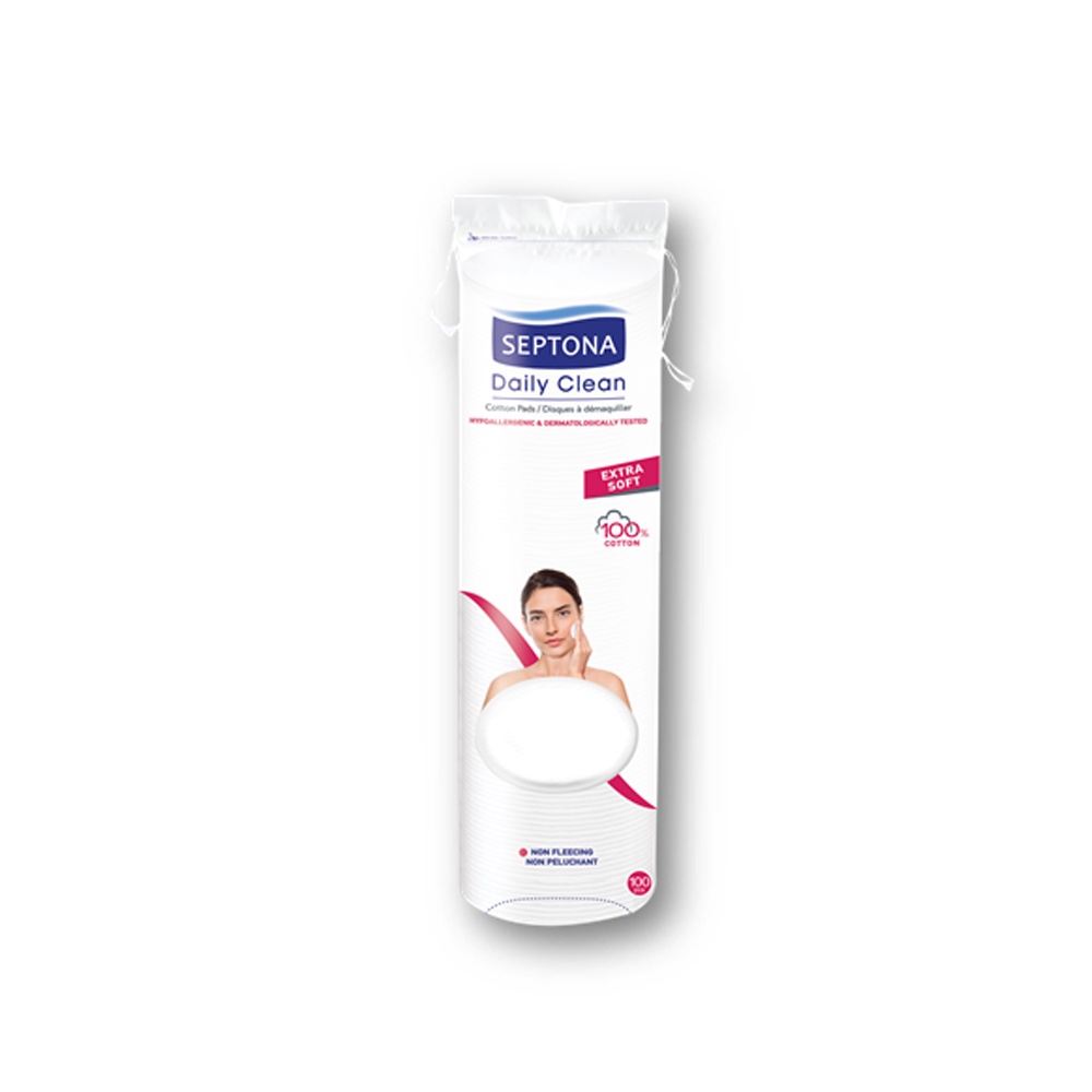 Bông tẩy trang SEPTONA ROUND 100 miếng/Dòng Medium