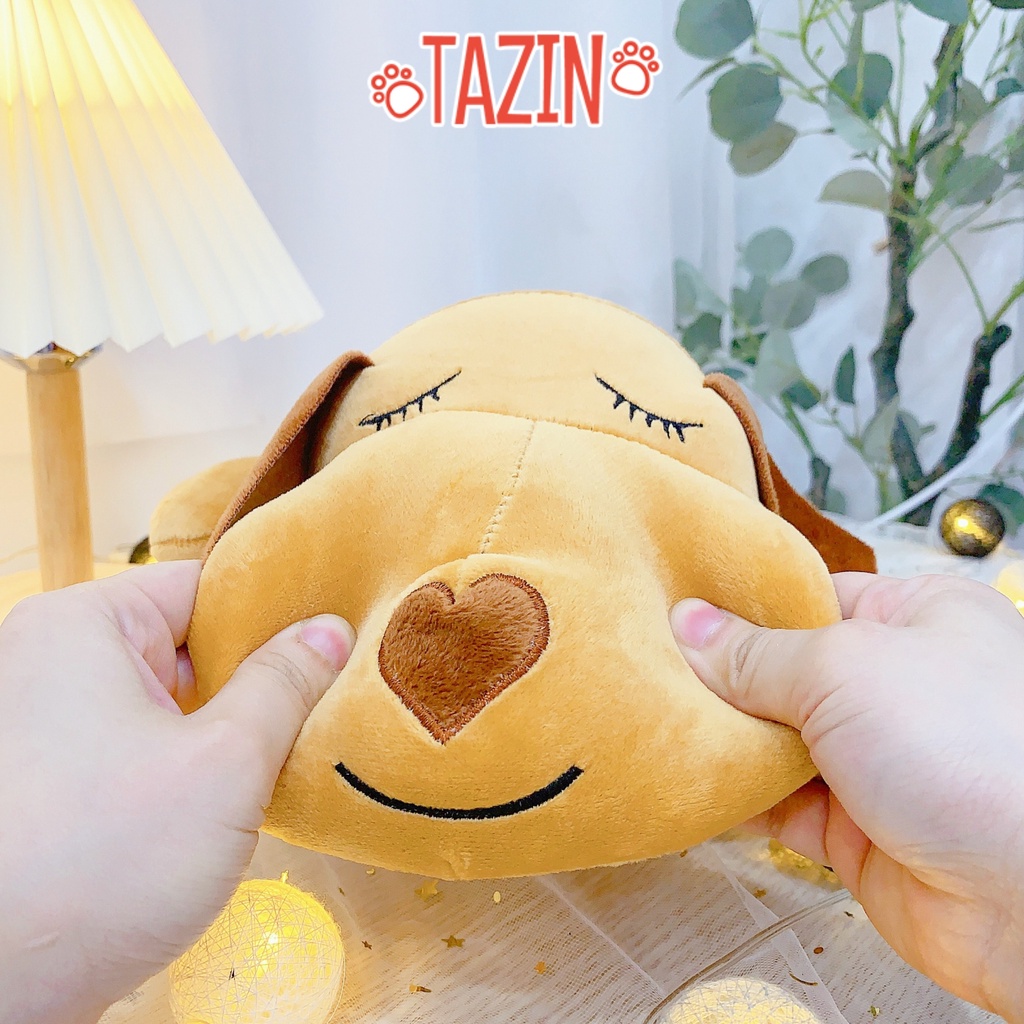 Gấu bông chó mũi tim mini cho bé, gối ôm chó bông nhỏ xinh cute đáng yêu cao cấp Tazin