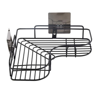 Adhesive Wall-Mounted Bathroom Storage Corner Shelf Hooks Holder