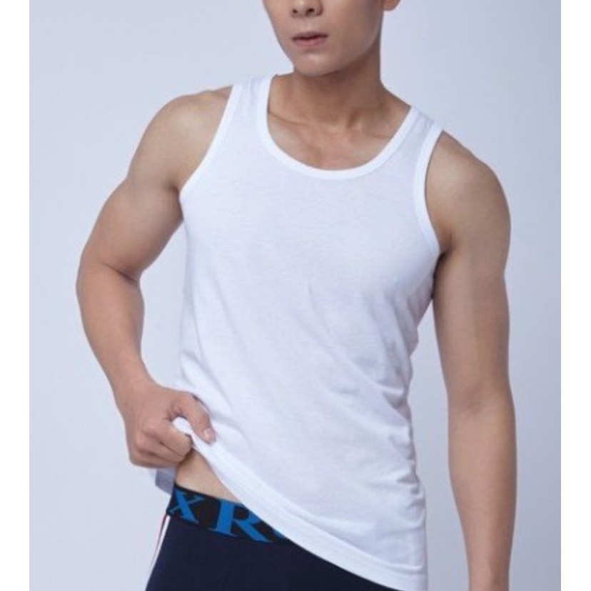 Áo 3 lỗ lót nam cotton trắng trơn cao cấp dệt kim đông xuân thể thao DOLOTDAY