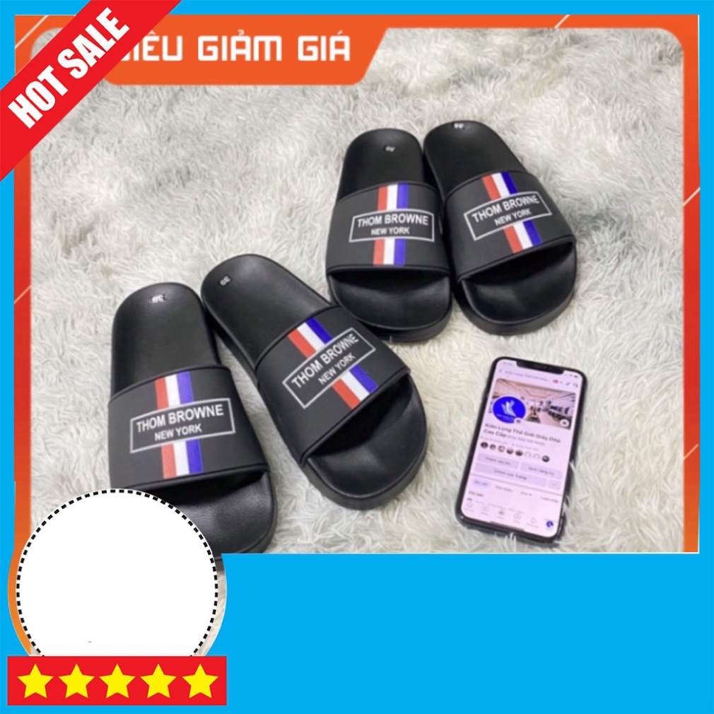 Dép nam Thom Browne đế cao su cao cấp , dép nam quai ngang 2022 TrungPii Siêu rẻ shopee
