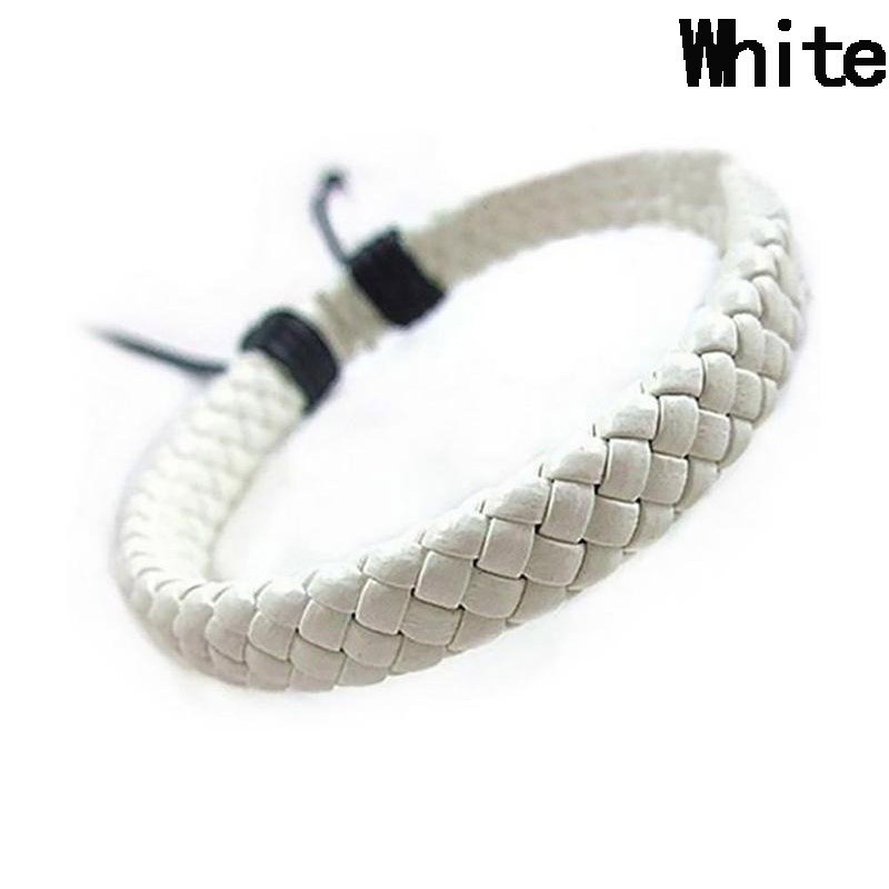 flowersqueen Vòng tay da tết phong cách vintage cho nam và nữ