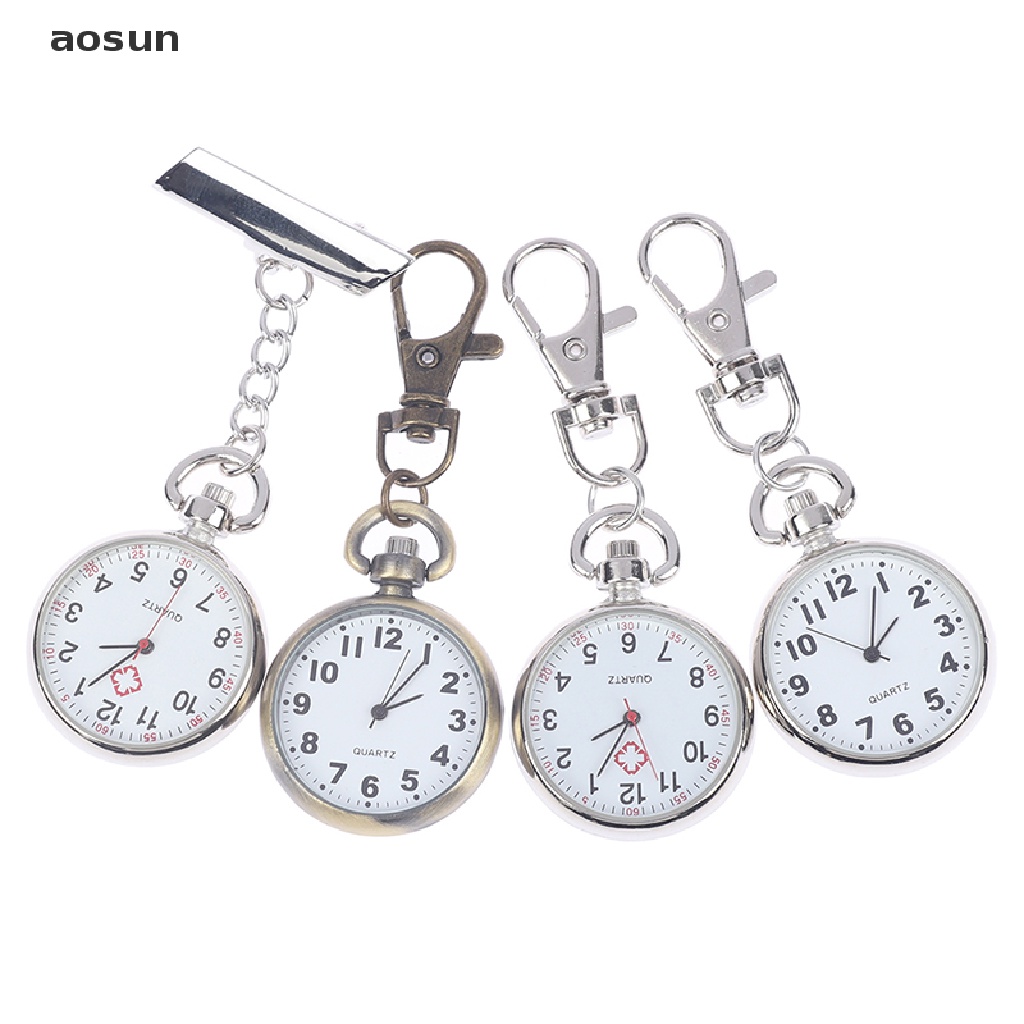 1 Móc Khóa Hình Đồng Hồ Quartz Bỏ Túi Cổ Điển