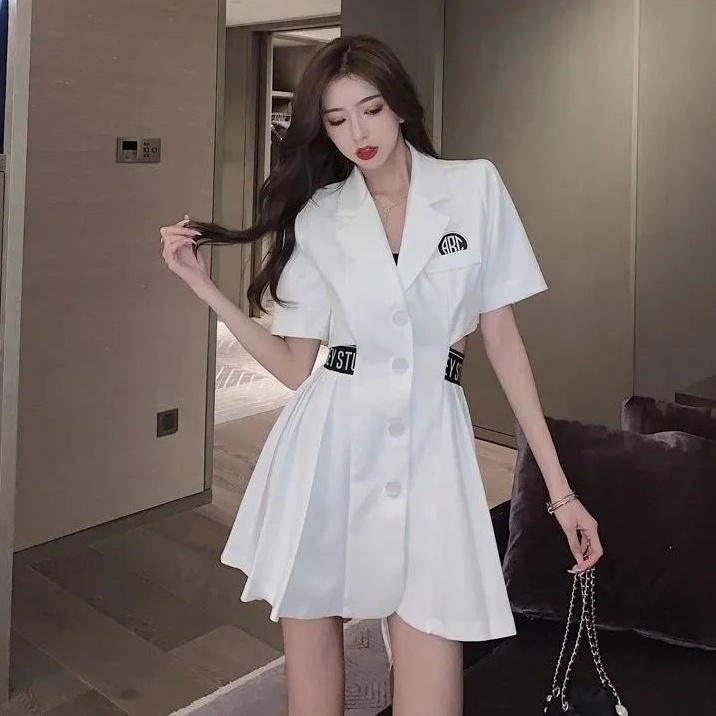 Đầm Xếp Ly Màu Sắc Thanh Lịch Cho Nữ