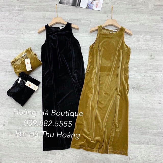 Váy nhung sát nách