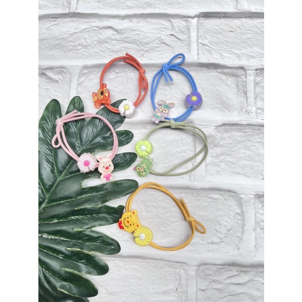 Set 5 dây cột tóc dạ quang phát sáng khi trời tối
