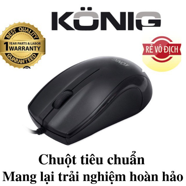 Chuột quang có dây hiệu KONIG KM68 CHÍNH HÃNG - BH 12 tháng 1 đổi 1