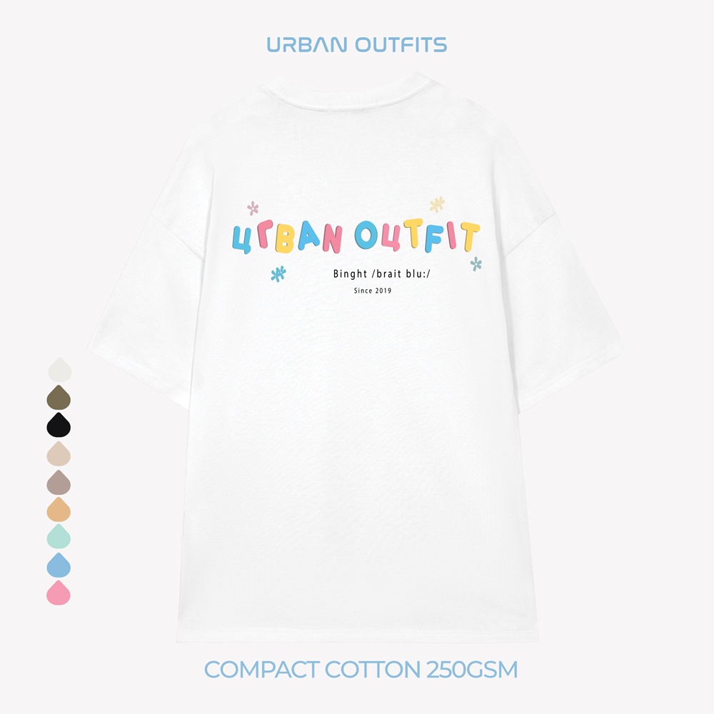 Áo Thun Tay Lỡ Form Rộng URBAN OUTFITS  ATO104 Local Brand In Rainbow ver 2.0 Chất Vải 95% Compact Cotton 250GSM