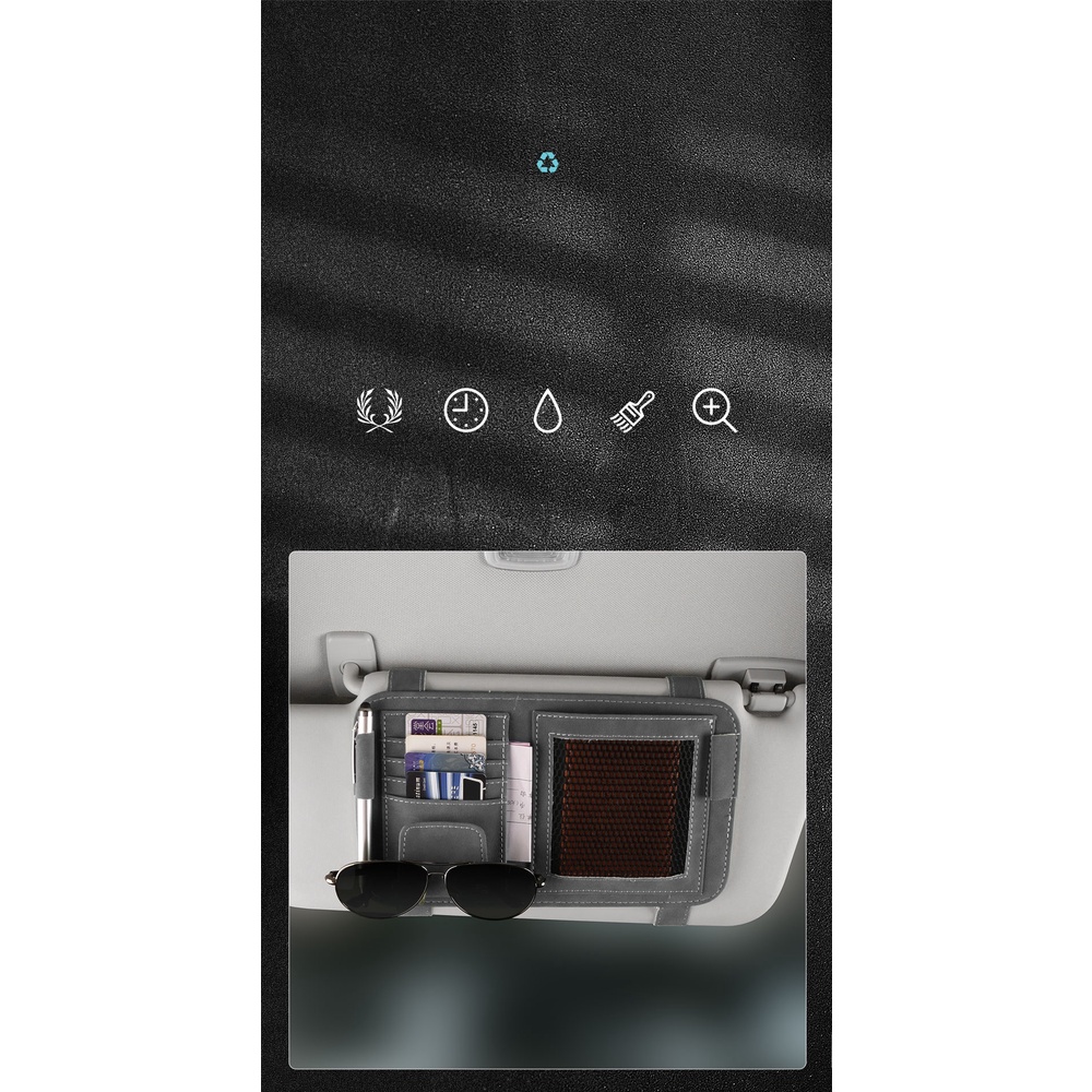 Hộp đựng thẻ che nắng ô tô Túi đựng hóa đơn ô tô Túi đựng kính ô tô Túi đựng đồ đa năng Túi đựng thẻ da Túi đựng đồ phụ kiện ô tô