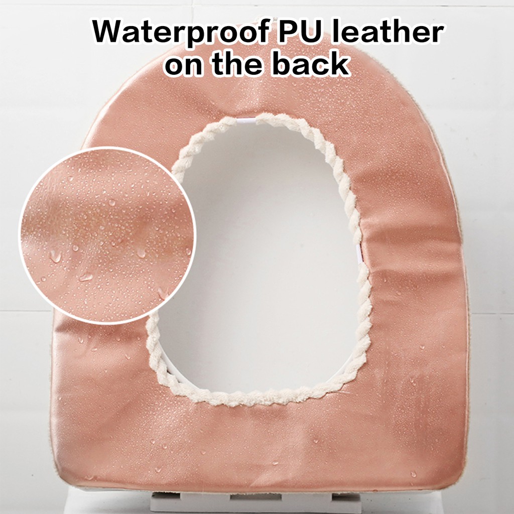 Đệm Lót Bệ Ngồi Toilet JUJIAJIA Bằng Vải Bông Mềm Mịn Không Thấm Nước