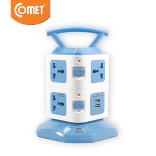 Ổ cắm điện COMET CES6703 (7 lỗ cắm + 2 cổng USB)