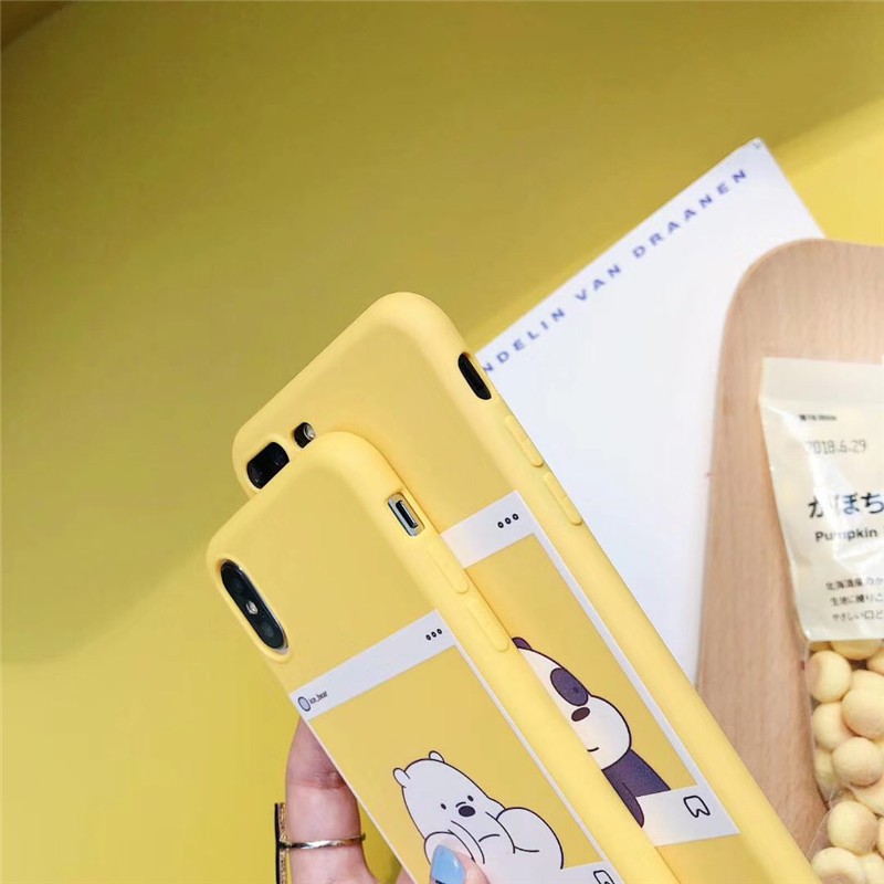 [ IPHONE ] Ốp Lưng Silicon Gấu Instagram - B021