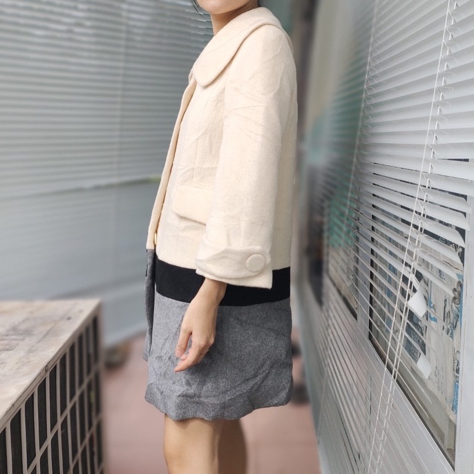 Áo khoác Măng tô Dạ Hàn second-hand, áo mangto, Trench coat- Đồ Si Bon MT2