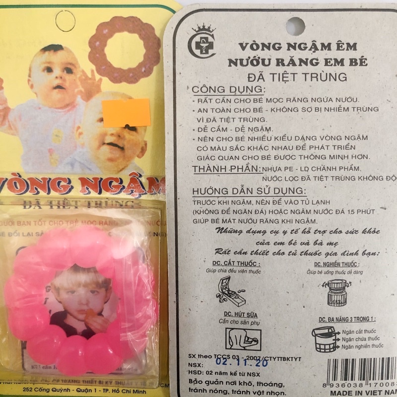 VÒNG NGẬM CHO BÉ MỌC RĂNG, NGỨA NƯỚU  - MÀU NGẪU NHIÊN - AN TOÀN, VỆ SINH, DỄ SỬ DỤNG, TIỆT TRÙNG