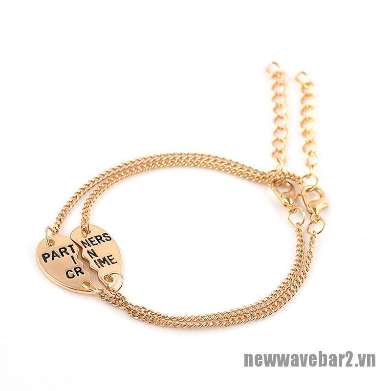 Set 2 Mặt Dây Chuyền Hình Trái Tim Khắc Chữ Best Friends