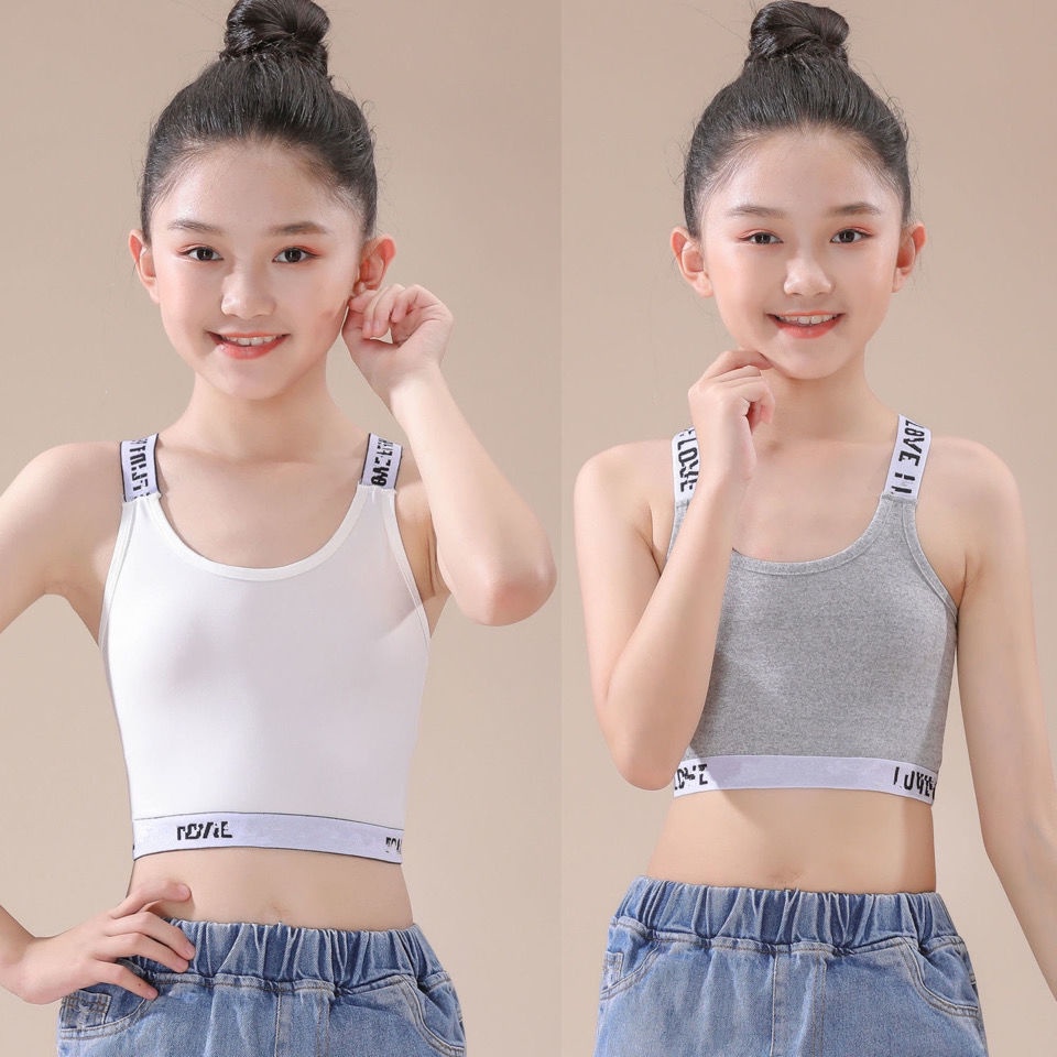 Mới Áo Lót Hai Dây Chất Liệu Cotton Cao Cấp Thời Trang Dành Cho Bé Gái