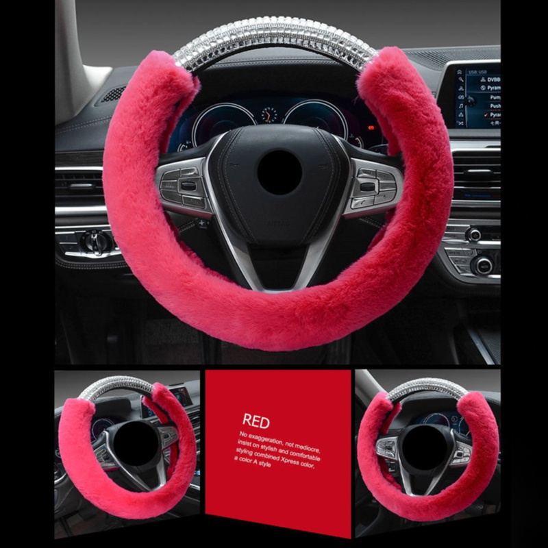 Durable Car Assessories Winter Plush Steering Wheel Cover