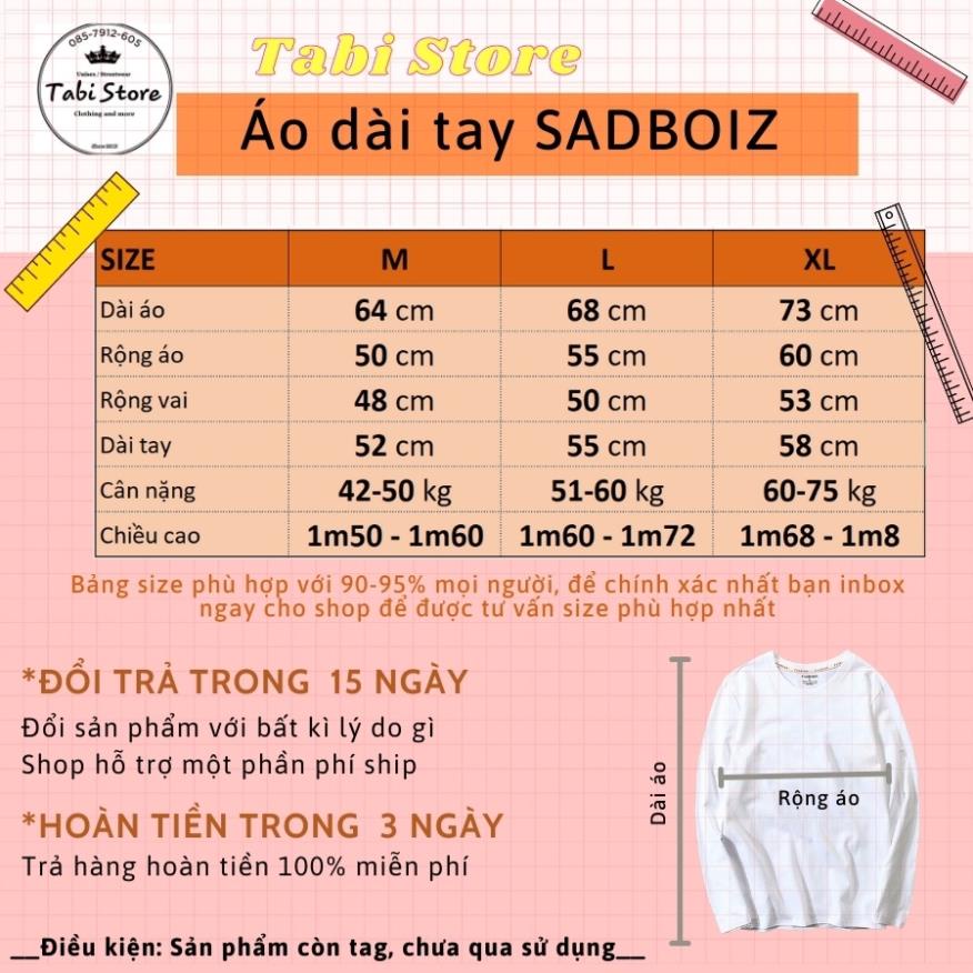 Áo sweater dài tay ống rộng unisex dáng thụng dưới 80kg chất thun jumestore - Áo sweater dài tay Sadboiz Sad Story