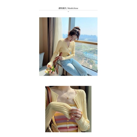 Áo Khoác cardigan Cổ Chữ V Mẫu Mới 2022