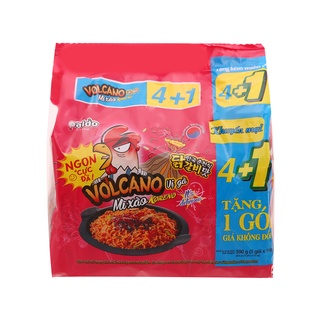 Lốc 5 gói mì xào Koreno Volcano vị gà 118g