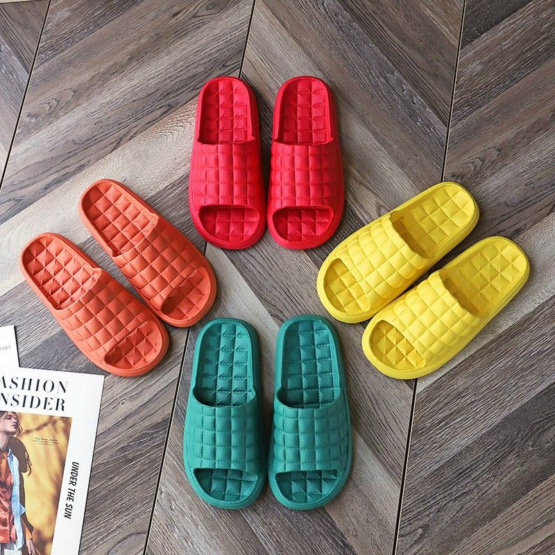 HMD0098 Dép xốp đi trong nhà chống trơn trượt họa tiết ô vuông caro