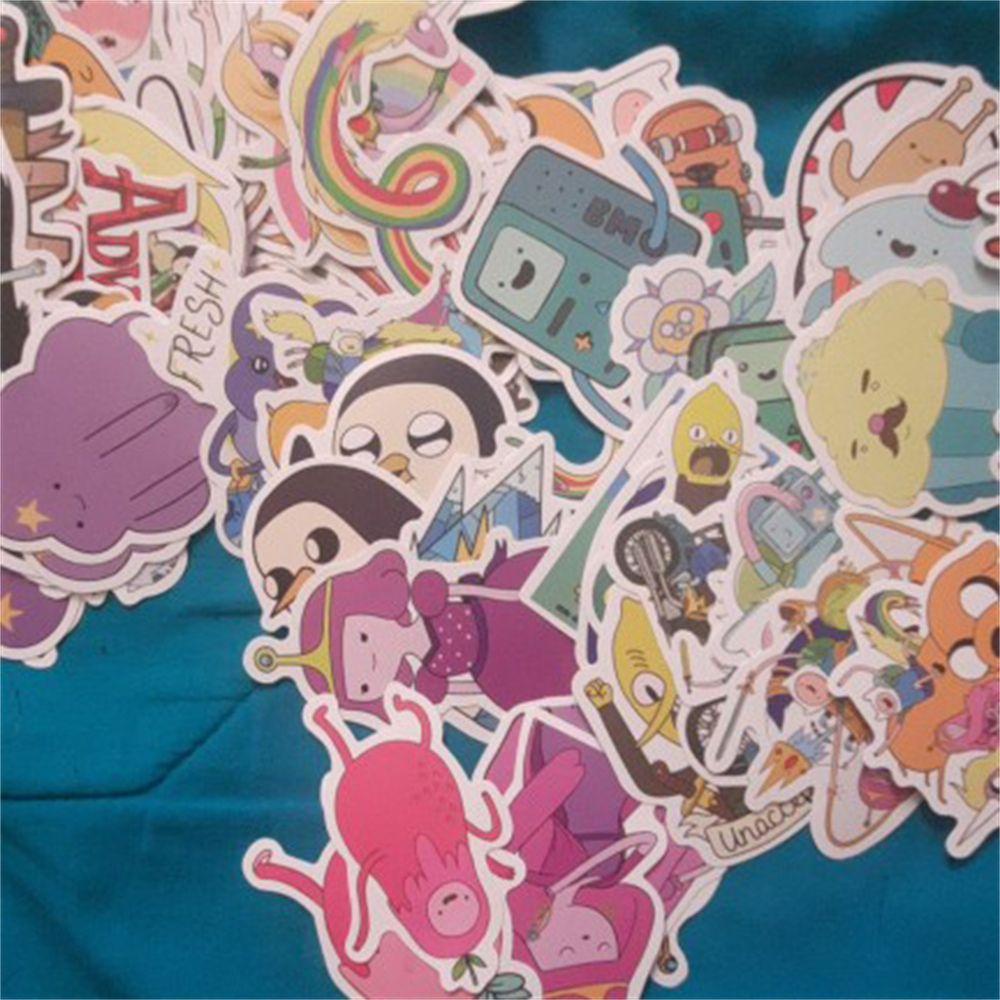 Set 100 Nhãn Dán Hoạt Hình Trang Trí Sổ Tay / Ván Trượt / Laptop / Xe Hơi