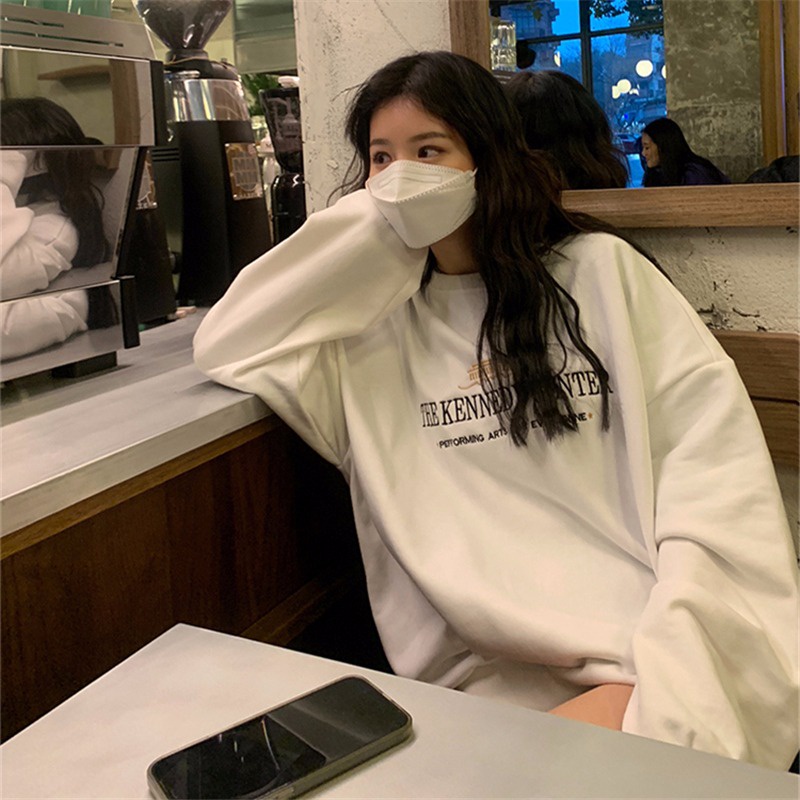 NRVP Áo Hoodie Thiết Kế Đơn Giản Thời Trang Hàn Quốc Cho Nữ