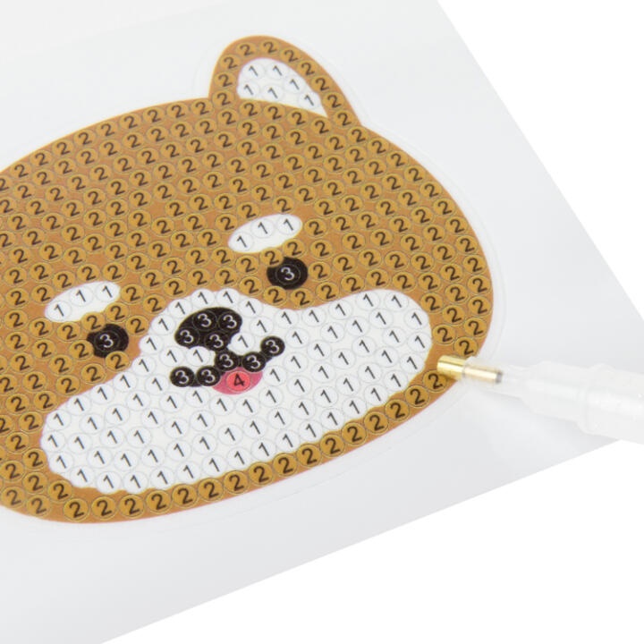 Sticker Đính Đá ARTBOX Hàn Quốc Hình Shiba Dễ Thương (2 miếng)