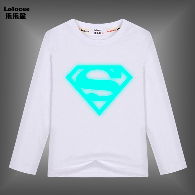 Áo Thun Dài Tay In Logo Superman Cho Bé Trai