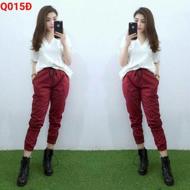 Quần jogger kaki khoá zip nữ cá tính siêu hot DT-SHOP