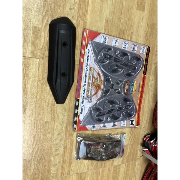 Giá trọn bộ 3 món ốp xe LEAD 2013->2015 bao gồm có Sàn chân +Ốp pô +Ốp bầu gió (pô e ) cao cấp giá rẻ