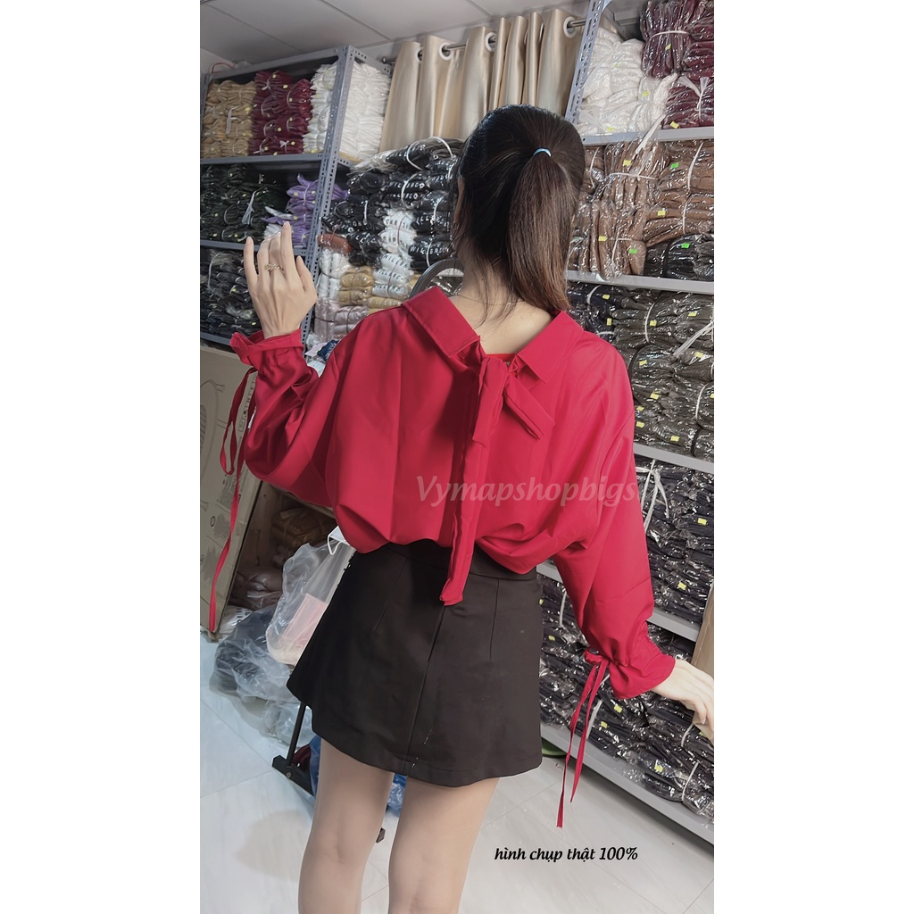 Áo cột nơ sau BIGSIZE nhiều màu siêu hack dáng