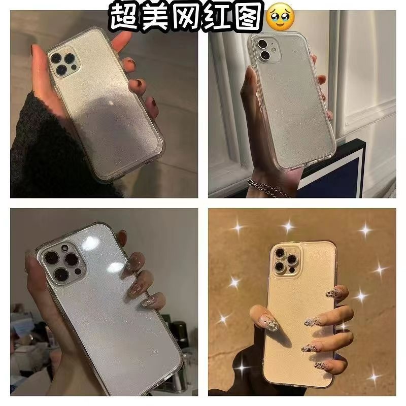 For iPhone 15 14 Pro Max Ốp điện thoại cứng chống sốc đính kim tuyến lấp lánh cho compatible for iPhone 13 Pro 12 11 Pro Max