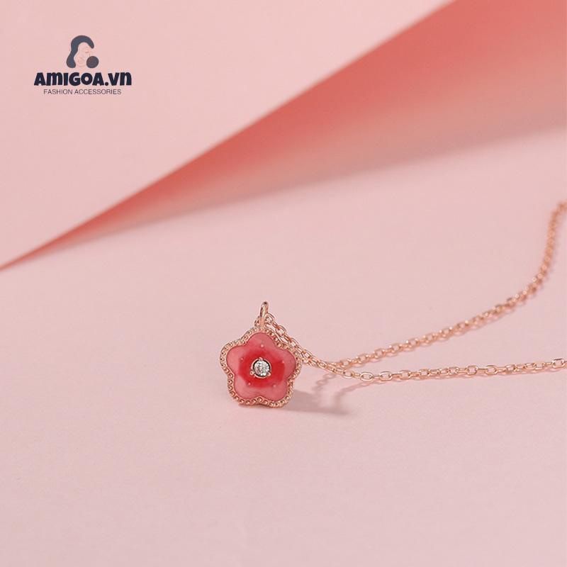 ✨✨ Vòng Cổ Hoa Đào Nhỏ Nhẹ Thiết Kế Đơn Giản Sang Trọng Cho Nữ