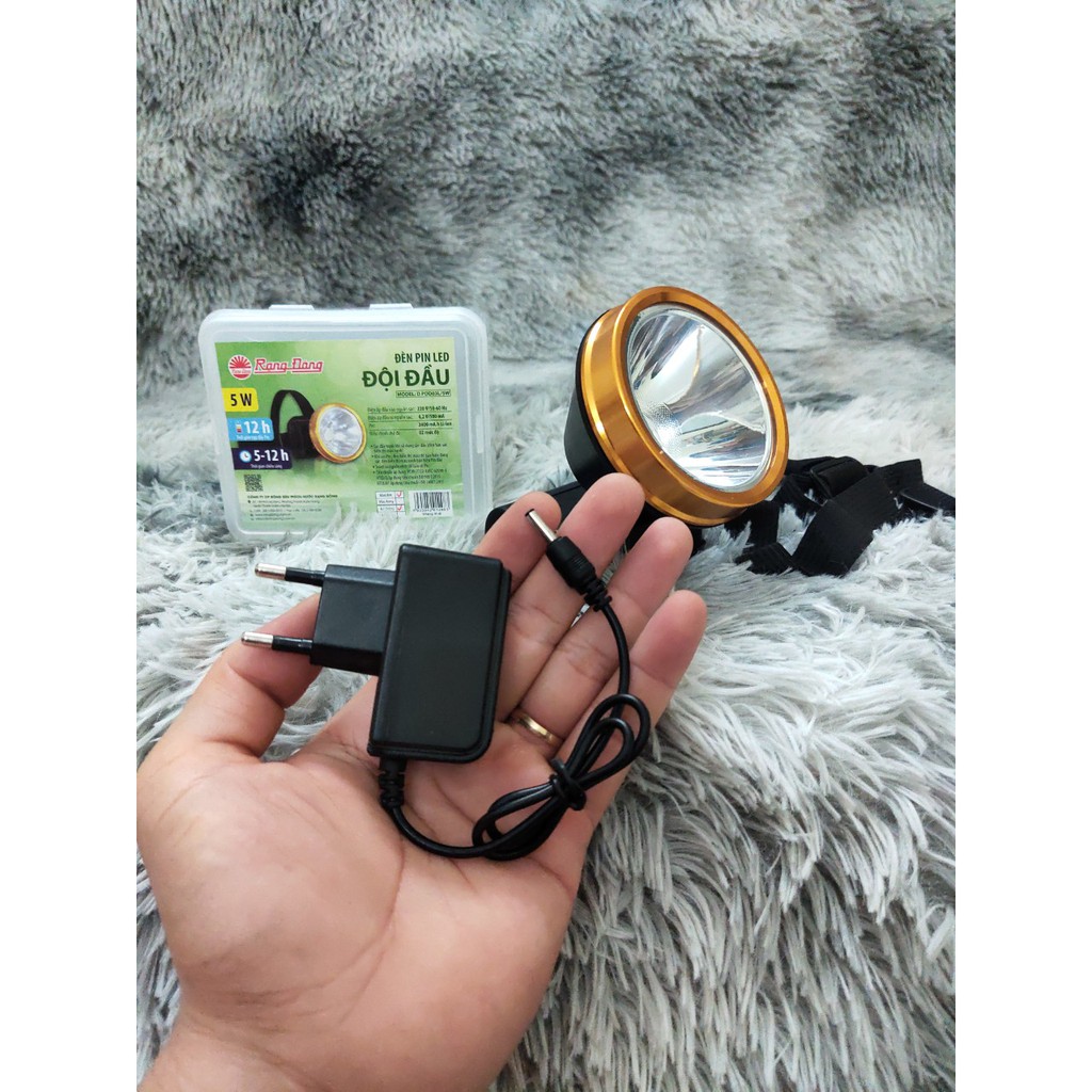 Đèn Pin Đội Đầu 5w Siêu Sáng, Sử Dụng Liên Tục Trên 5H Chống Nước Chính Hãng Rạng Đông LED D PDD03L/5W