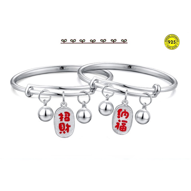 Vòng Tay Bạc S925 Mặt Hình Em Bé May Mắn Dễ Thương