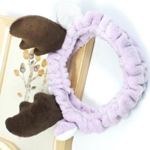 Băng Đô Sừng Hươu 3D Vải Nhung Mềm Mại